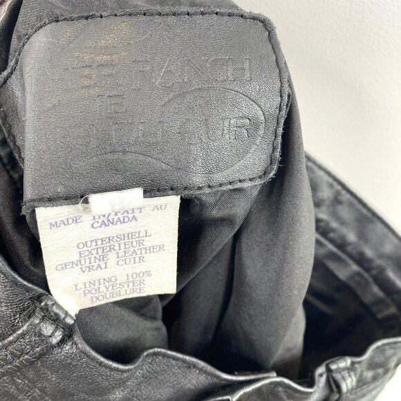 Vintage Leather Pants Womens Size Small Black Hi-Rise Tapered Leg Lined 90S y2k - Picture 4 of 4
